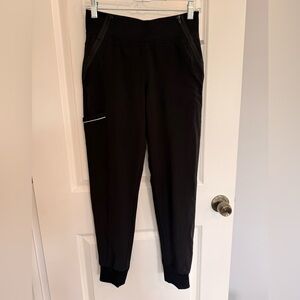 Black Track Pants with Zipper Accents